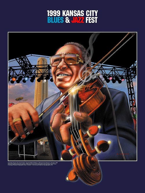Kansas City Blues and Jazz Festival - Claude "Fiddler" Williams Poster