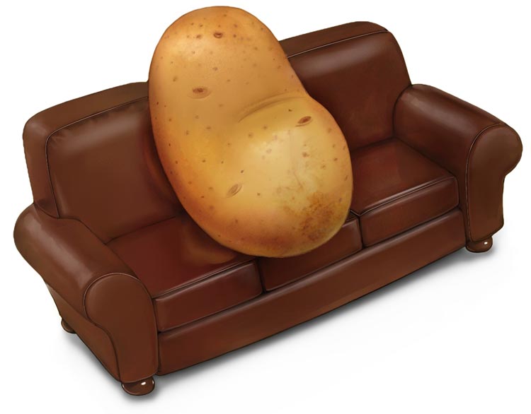 Illustration Of Couch Potato.