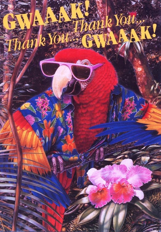 "Gwaaak!" Thank you card